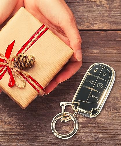 Zlirfy Key Fob Cover,Key Case Shell with Keychain,Car Accessories Car Key Case,Soft Full Protection Key Shell,Smart Key Fob Key Fob Case Protector,Compatible with Most Car Models (Green)