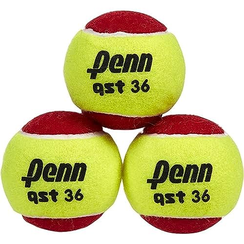 PENN QST 36 Tennis Balls for Beginners Polybag Championship Tennis Ball Can