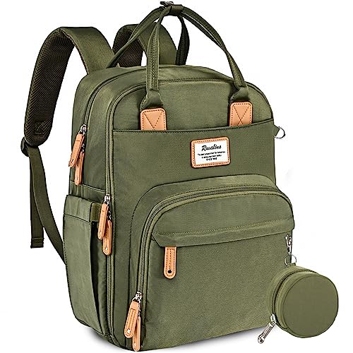 RUVALINO Diaper Bag Backpack, Multifunction Travel Pack Maternity Baby Changing Bags, Large Capacity, Waterproof, Gray