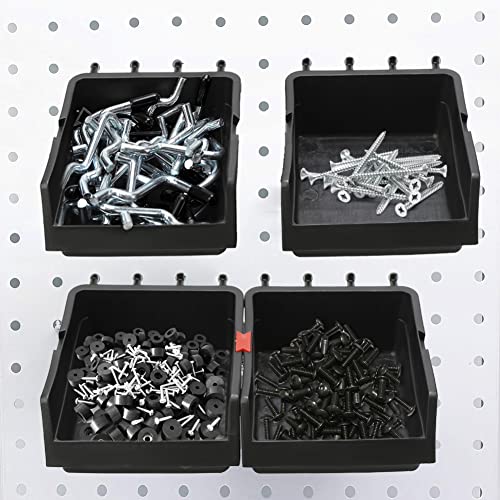 Daanxw 1/4 inch Heavy-Duty Pegboard Hooks, Only Suitable for 1/4" Pegboard Board,Metal Hooks for Hanging Storage Tools(99pcs)(Black Protective Sleeve)