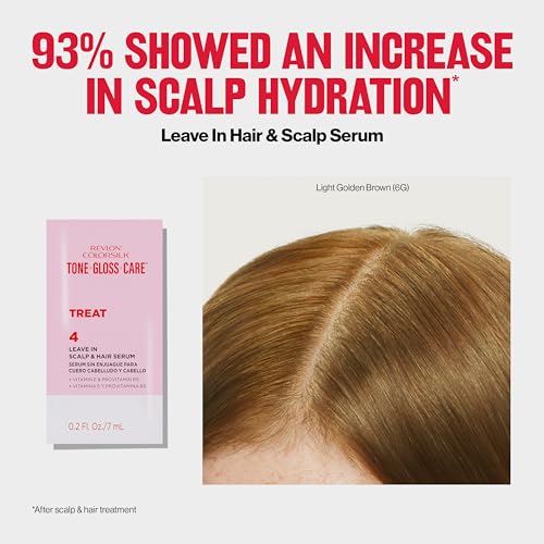 Revlon ColorSilk Tone + Gloss + Care Demi Permanent Hair Color, Hair Dye with Leave in Scalp and Hair Serum, 2x Shinier, 4x Stronger, 3 Brown Black, 4.5 fl. oz
