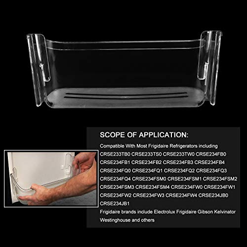 AMI PARTS 240363702 Refrigerator Door Shelf Bin Fit for Frigidaire, Kenmore Refrigerator - Replaces 240363704, 240363705, 240363708, AP2116106, PS430207