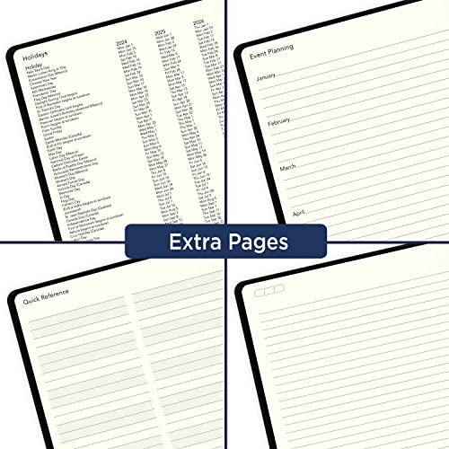 AT-A-GLANCE 2024 Weekly & Monthly Appointment Book Planner, Plan. Write. Remember. 7-1/2" x 10", Large, Casebound, Black (7069500524)