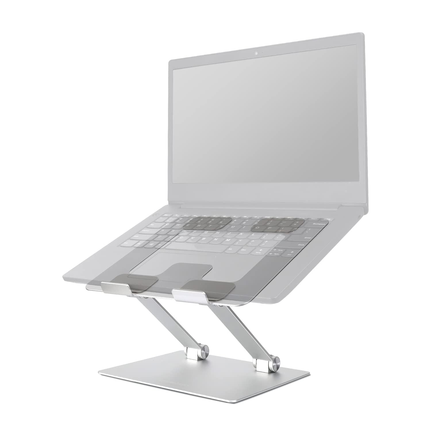 Amazon Basics - Laptop Stand for Desk, Portable and Adjustable Laptop Riser, Holds All Laptops and Notebook up to 17.3 Inch, 10 x 8.7 x 6 in, Silver