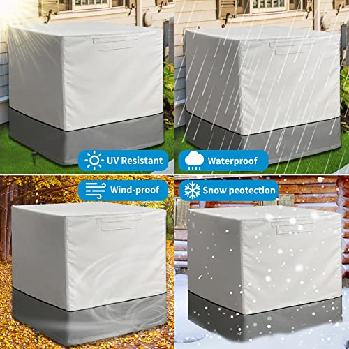Liamoy Air Conditioner Cover for Outside Units - AC Cover Waterproof and Durable, Square Fits 24 x 24 x 30 Inches