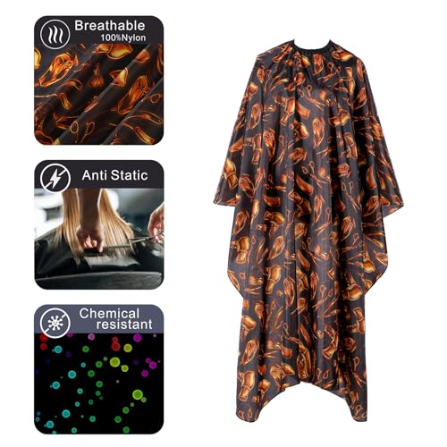 Vigorix Professional Hair Cutting Cape – Versatile & Breathable for Salons and Home Use (black1)