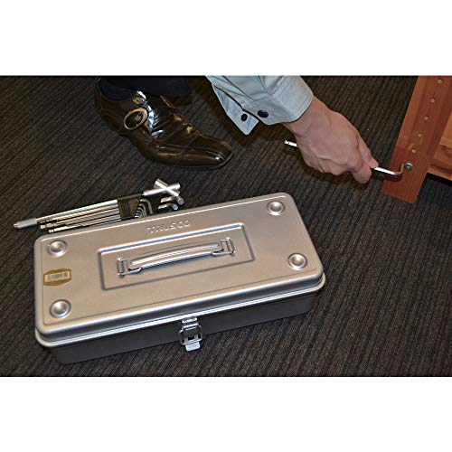 TRUSCO T-350SV Trunk Tool Box, 14.8 x 64.2 x 4.0 inches (373 x 163 x 102 mm), Silver