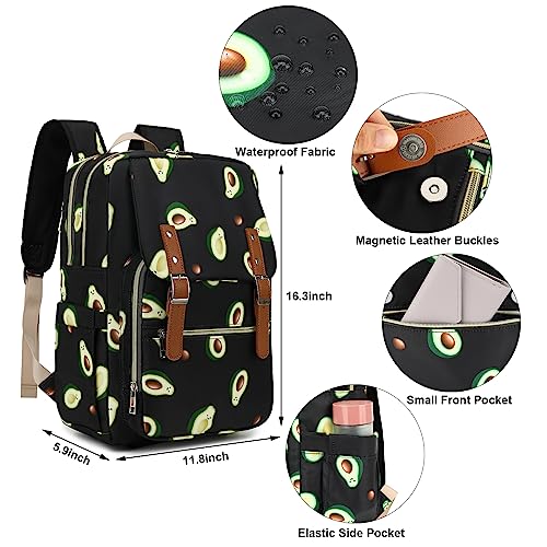 Fuyicat Laptop Backpack for Women Men Travel Business Work, Girls Boys School Backpack College Bookbag Fit 15.6 Inch Notebook (Mint Green)