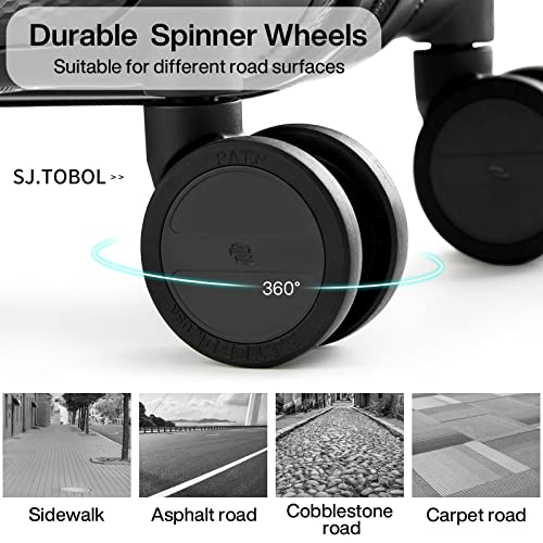 Hanke 29 Inch Luggage Suitcases With Spinner Wheels Lightweight PC hardside Rolling Suitcase With TSA Lock, Checked-Large 29-Inch(Bamboo Green)