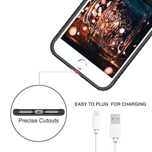 BENTOBEN Compatible with iPhone 8 Plus Case, iPhone 7 Plus Case, 2 in 1 Slim Hybrid Shockproof Hard PC Bumper Rugged Drop Protective Phone Case Cover for iPhone 8 Plus / 7 Plus 5.5 inch, Pink/Mint