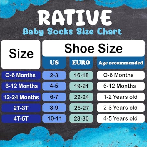 RATIVE Ankle Anti Slip Non Skid Cotton Socks with Grips Grippers for 0-6 Month Babies Baby Infant Boy Boys Girl Girls (0-6 Months, 12-Pairs/AB-110)