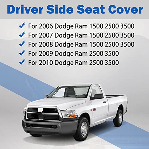 Bottom Seat Cover Replacement Cloth for Dodge Ram 2500 3500 2006 2007 2008 2009 2010 and 2006 2007 2008 2009 Ram 1500 -Breathable and Non-Slip Front Left Driver Side Seat Cushion Cover for Cars