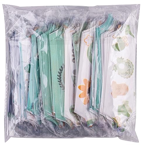 RUSPEPA Baby Pull Bow for Gift Wrapping - Elephant and Lion Jungle Design for Birthday, Baby Shower, Holiday, Party - 5", Total of 24 Bows