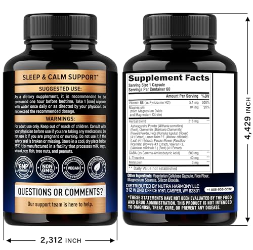 Sleeping Pills for Adults 550mg - Melatonin 3mg | Valerian Root for Sleep | L-Theanine | Magnesium - Natural Sleep Aid Supplement - Non-Habit Forming Rest Support - Made in USA - 1/day, 2 Month Supply