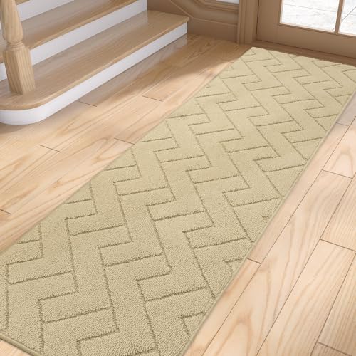 hicorfe Hallway Runner Rug,2ft x3ft Small Non Slip Rubber Bakcing Area Rug,Front Back Door Mat Washable Inside Floor Runner Mat for Entryway,Kitchen,Laundry,Patio,Bedroom(Navy Blue)