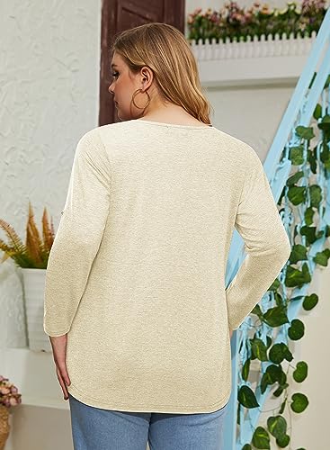 Siddhe Womens Clothes Plus Size 3/4 Sleeve Tops for Women Plus Size Tunic Tops to Wear with Leggings Work Blouses for Women Square Neck Work Shirts Navy Blue XL