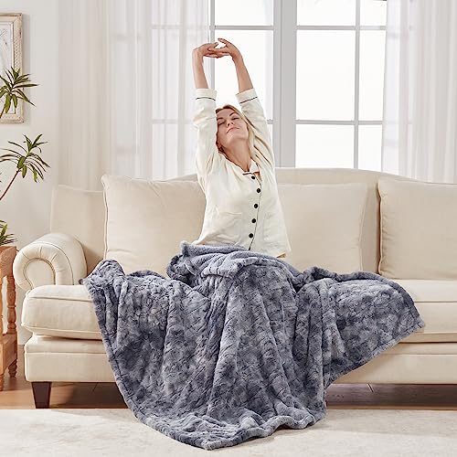 Westinghouse Electric Throw Blanket, Faux Fur Heated Blanket with 6 Heating Levels & 2-10 Hours Auto Off, Soft Cozy Sherpa Heated Blanket Washable Blanket (50" x 60" Throw Size, Green)