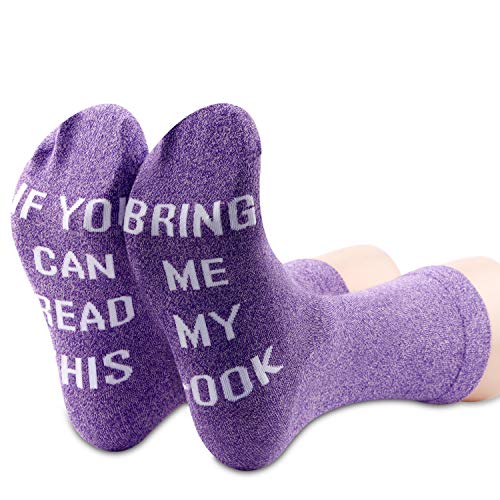 GJTIM Funny Reading Book Theme Socks If You Can Read This Bring Me My Book Reading Lover Gift for Her (Bring Me My Book)