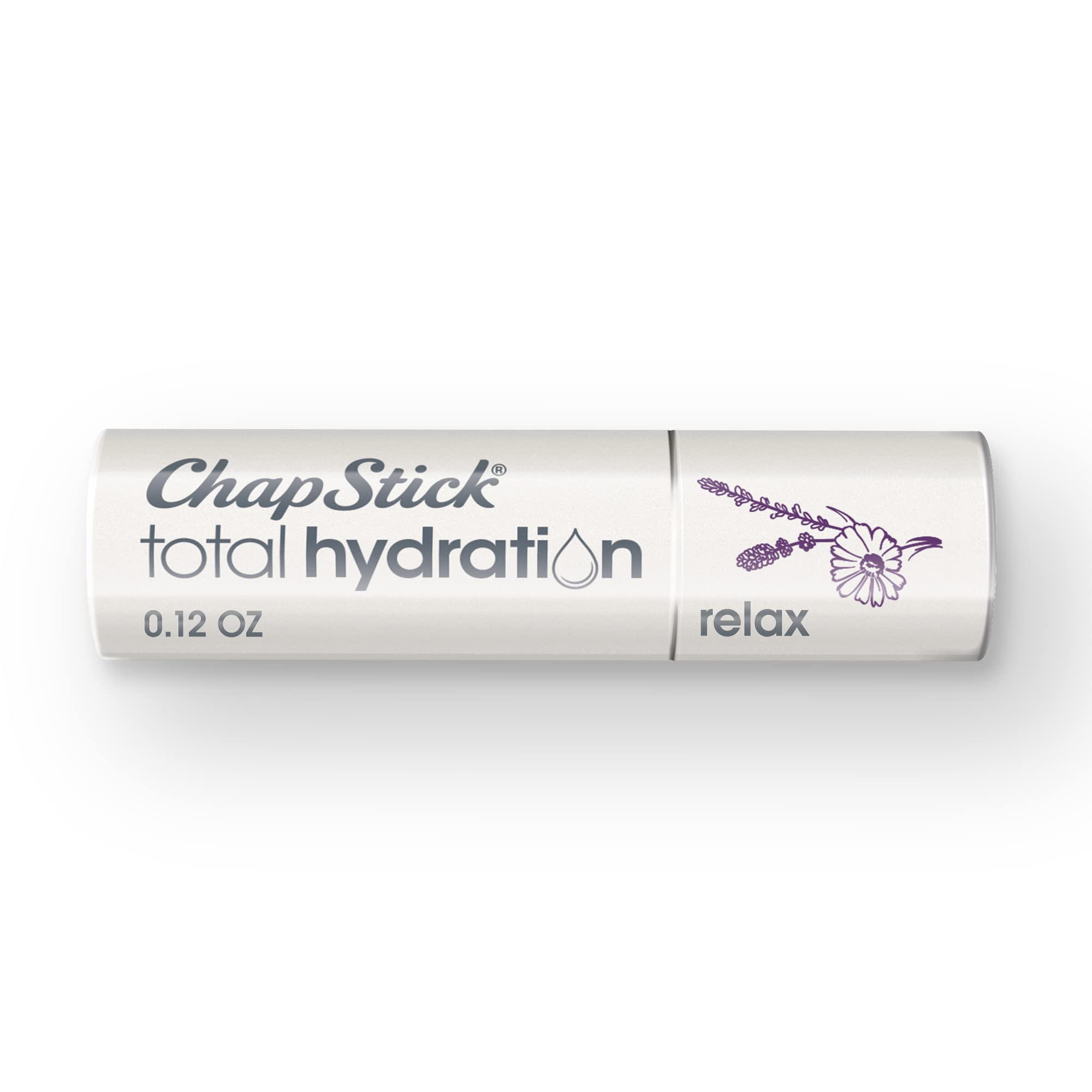 ChapStick Total Hydration Essential Oils Relax Chamomile + Lavender Lip Balm Tube, Lip Care - 0.12 Oz