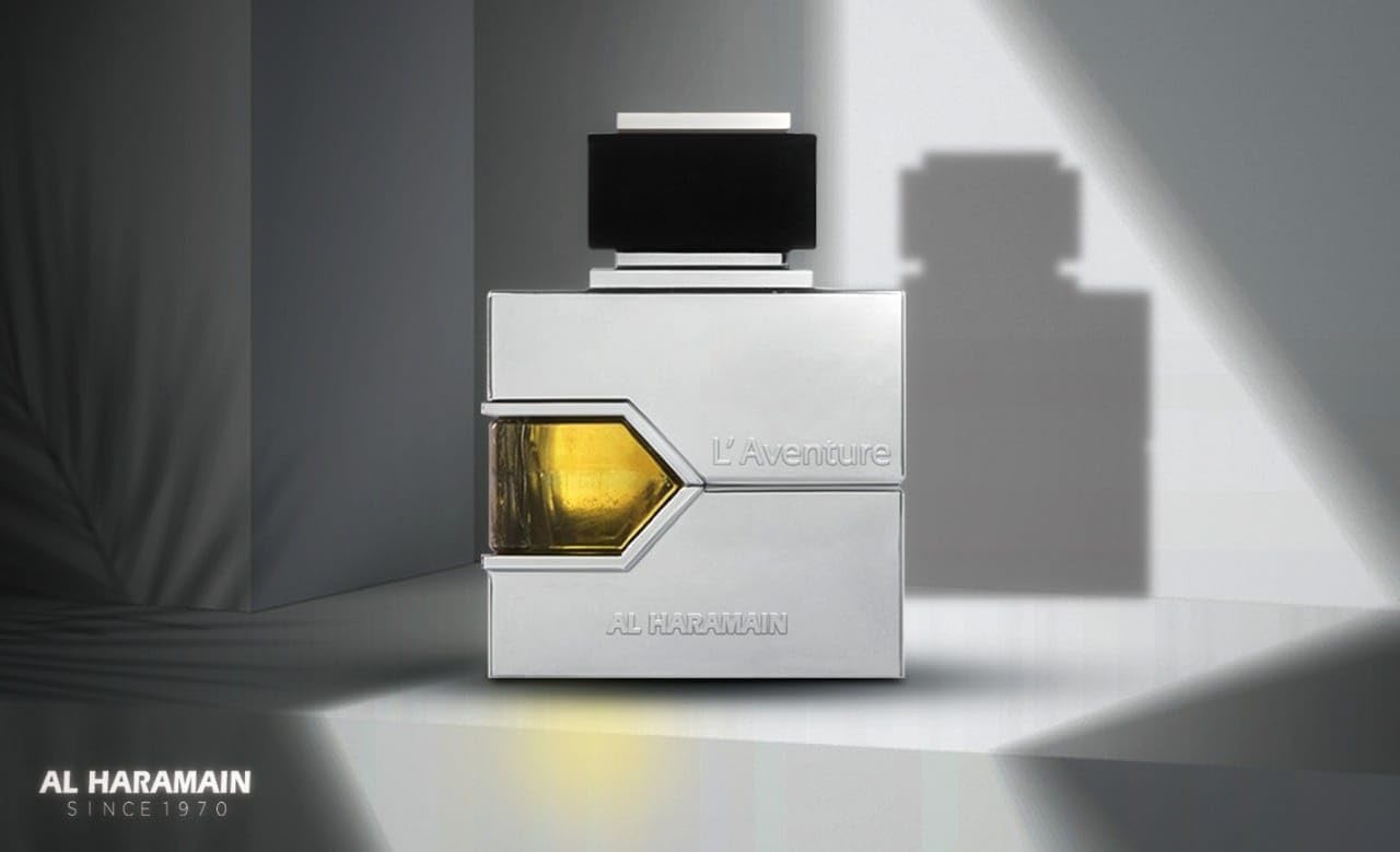 Al Haramain L'Aventure - Cologne for Men - Long Lasting Perfume for Men - Arabian Perfume - Men's Cologne - Amber Perfume with Bergamot - 3.3 oz