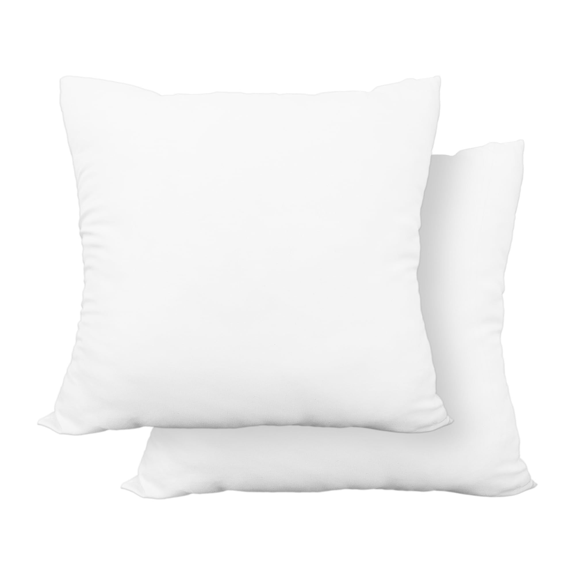GagetElec Throw Pillows Insert,Bed and Couch Pillows,Indoor Decorative White Square Pillows,Premium Pillows for Bed,Couch and Cushion (2 Pack, 16" X 16")