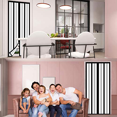 Magnetic Insulated Door Curtain, Thermal Door Cover Screen Door Self-Closing Privacy Magnetic Screen Door Hands Free for Patio, Kitchen, Bedroom, Air Conditioner Room, Fits Doors up to 34" x 80"
