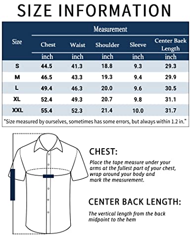 COOFANDY Men's Hawaiian Linen Casual Striped Short Sleeve Shirts Button Down Summer Beach Tropical Shirt Untucked Button Up Shirts