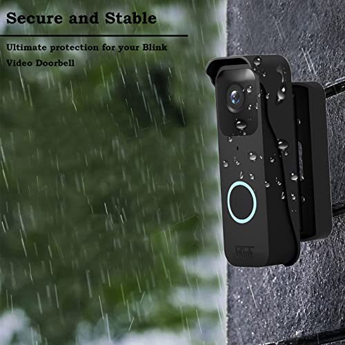 Blink Doorbell Mount, Adjustable Angle Mount Kit (up to 110 Degrees Tilt) for Blink Video Doorbell 2021, Wide Viewing Range Left/Right Adjustable Blink Corner Mount with Mounting Cover (Black)