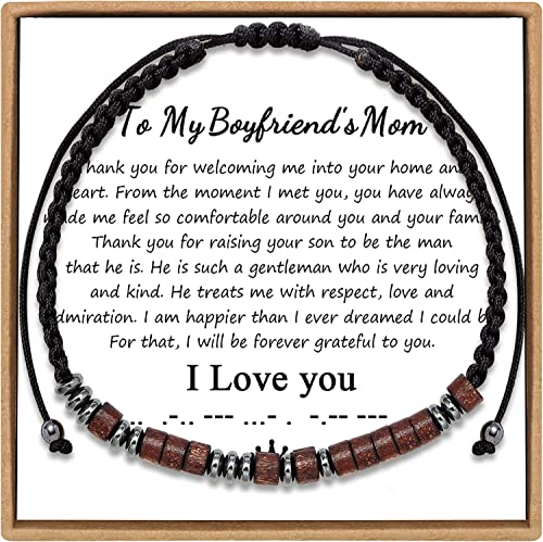 JoycuFF Follow Your Arrow Morse Code Bracelets for Women Men Daughter Son Sister Friends Classmates Birthday Christmas Graduation Jewelry Gifts Cord Wrap Wood Beads Bracelets