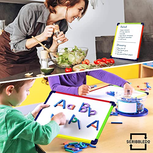 ScribbleDo Magnetic Dry Erase Board for Kids Whiteboard 9”x12” Includes White Board for Kids Writing Learning & Drawing Art Educational Kids Toy