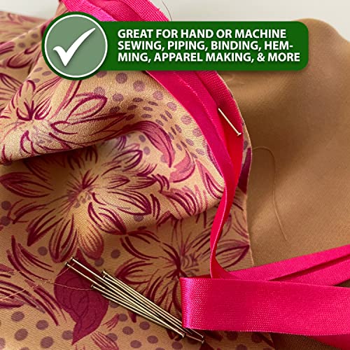 Mandala Crafts Double Fold Bias Tape for Sewing - 55 Yds White Bias Tape Double Fold 1/4 Inch Hem Quilt Binding White Seam Binding Tape - Fabric Piping Bias Binding Tape
