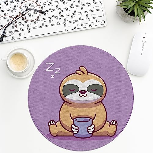 Mouse Pad,Stained Glass Window Jesus with Sun Funny Round Mousepad with Design,Small Non-Slip Rubber Gaming Pads,Office Dorm Computer Laptop Mouse pad 7.9 x 7.9 Inch Christian Gifts