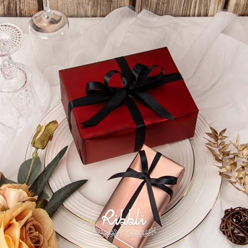Ribbli Ivory Satin Ribbon Double Faced Satin 1/2 inch x Continuous 50 Yards-Ivory Ribbon for Gift Wrapping Crafts Wedding Decoration Bows Bouquet Floral Arrangement
