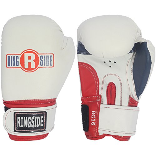 Ringside Pro Style Boxing Training Kickboxing Muay Thai Sparring Gloves, Youth, Black/Pink