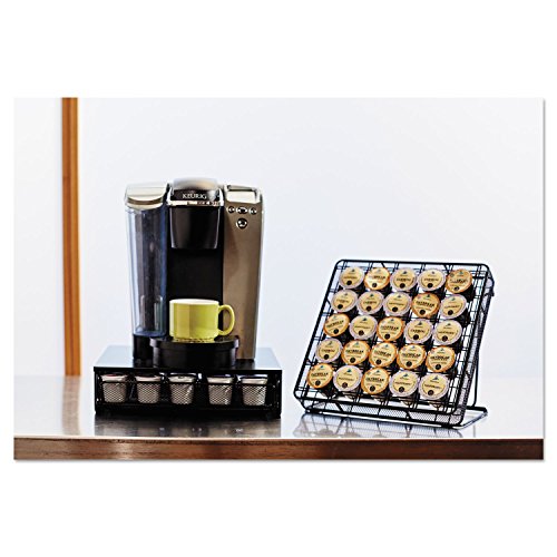 Safco Products Coffee and Sugar Organizer 3274BL Hospitality Tray, Home, Office, & Hotel, 1 Drawer, Black, 12"W x 11"D x 3 ¼"H