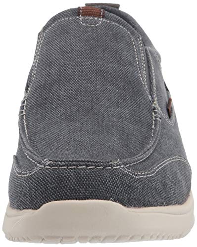 Nunn Bush Men's Conway Canvas Slip-ON MOC Toe Loafer, Gunmetal, 10.5