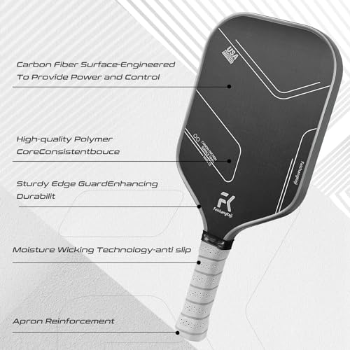 FeichangKeji Carbon Fiber Pickleball Paddle Pickleball Set Pickleball Paddles Set of 1 and 2 T700 Carbon Pickleball Paddle Pickle Ball Rackets 1 and 2 Pack 16mm Pickleball Racket