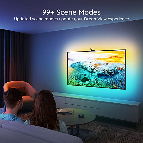 Govee Envisual LED Backlights for 75-85 inch TVs, 16.4ft RGBIC WiFi DreamView T1 TV Backlights with Camera, Works with Alexa & Google Assistant, App Control, LED Lights Scene Mode, H6199