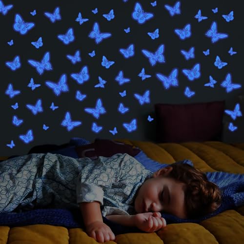 SAOROPEB 3D Butterfly Wall Decor - 48 Pcs, 4 Styles, 3 Sizes - Removable Gold Decorations for Birthday & Party Celebrations