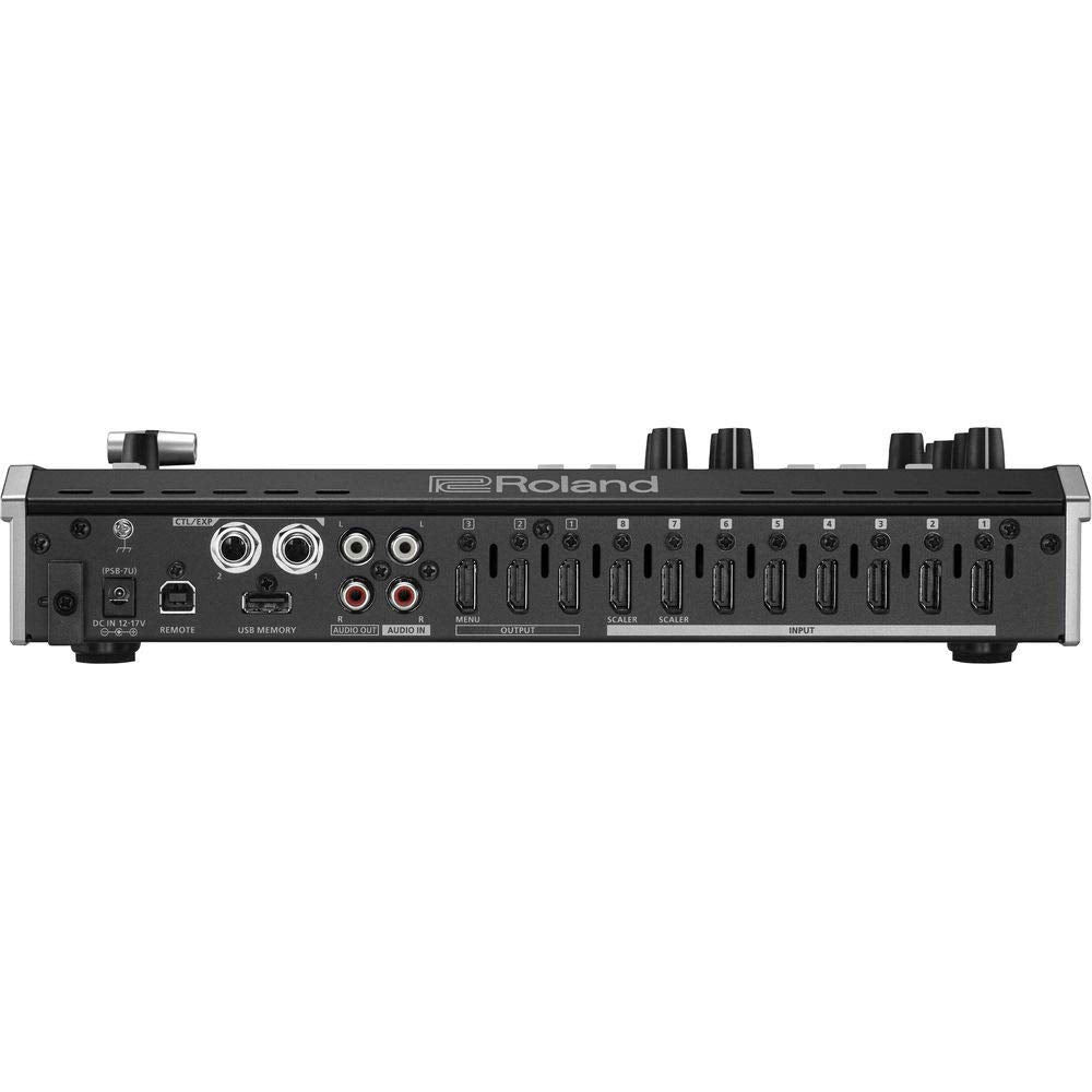 Roland V-8HD HDMI Video Switcher with AKG K-240 Studio Pro Headphones & 10-Pack Straps Bundle