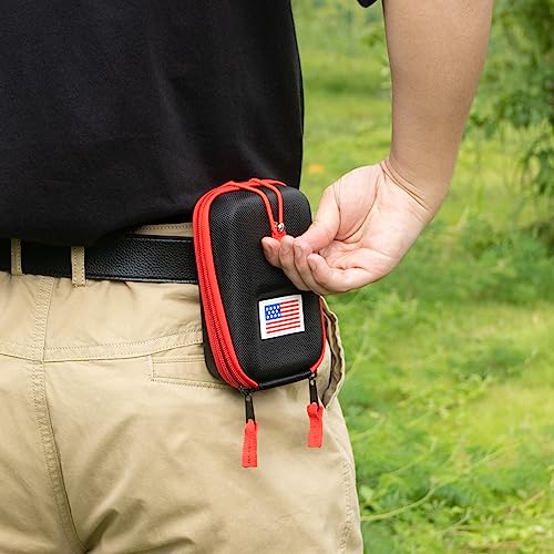 Craftsman Golf Black Rangefinder Case USA Flag Hard Shell for Tectectec Callaway, Universal Range Finder Carry Bag