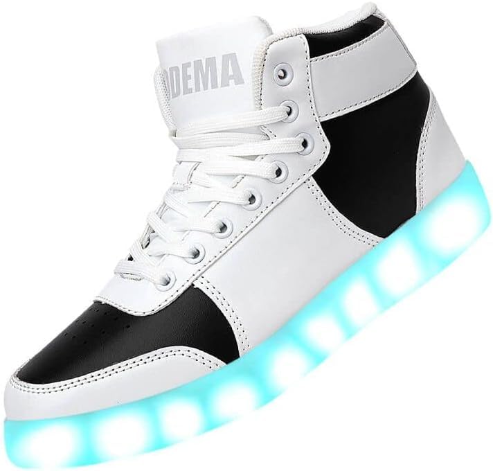Odema V3 Aurora Unisex High Top Light Up Shoes, Sneakers with Lights for Men,Women, Led Light Shoes,USB Charging Glowing Shoes for Teens