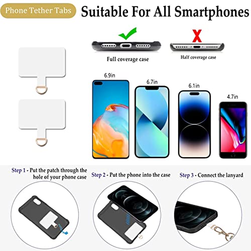 Lostars Marble Beaded iPhone Wrist Strap,Detachable Phone Bracelet Strap with Tether Tab,Hands-Free Phone Wristlet Strap (Sweet Cherries)