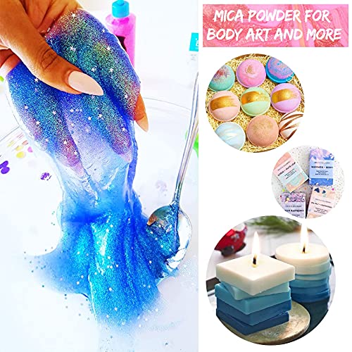 HTVRONT Black Mica Powder for Epoxy Resin - 3.5 oz (100 g) Easy to Mix Resin Pigment Powder, Nature Non-Toxic Mica Powder for Soap Making, Candle Making, Lip Gloss, Bath Bomb, Slime