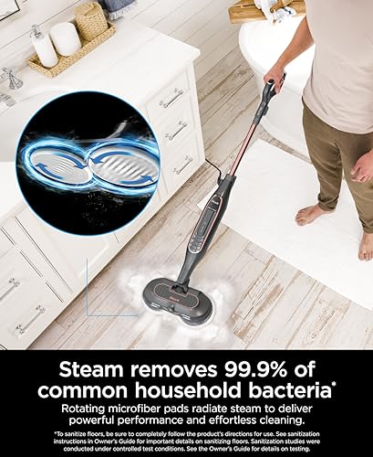 Shark S7201 Steam & Scrub with Steam Blaster Technology All-in-One Hard Floor Steam Mop with 3 Steam Modes & LED Headlights, Black