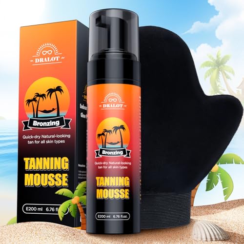 Ultra Natural Bronze Self Tanner Mousse, Flawless Self Tan Streak-Free with Coconut Oil for Hydrating, Vegan Self Tanning Foam No Fake Tan Smell, Long-Lasting Sunless Tanner(Bronze,6.7Fl Oz)