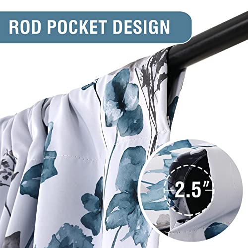 H.VERSAILTEX 100% Blackout Burgundy Red Tie-Up Shade Bathroom Curtain Thermal Insulated Window Shade Light Blocking Curtains for Kitchen 63 inches Long Rod Pocket,Burgundy
