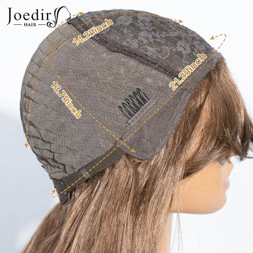 JOEDIR HAIR Black Wig with Bangs Long Wavy Wigs for Women Curtain Bangs Wig 26 Inch Synthetic Wig Halloween Costumes Cosplay Party Wigs