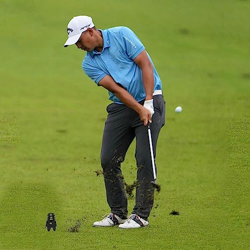 Golf Simulator Tees for Home Indoor Golf Practice Training, Golf Mat Tees for Winter Turf and Driving Range, Pack of 10 Tall & 10 Short (Black)