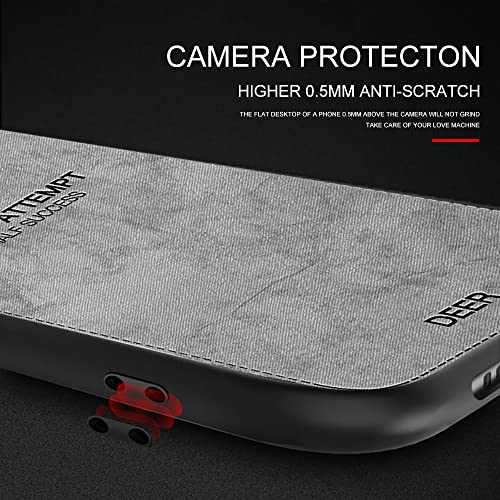 Casecious Compatible with Samsung Galaxy Note 10 Plus or Note 10 Plus 5G Soft Texture Deer Pattern Embossed Fabric Cloth TPU Cell Phone Mobile Basic Back Case Cover (Black)